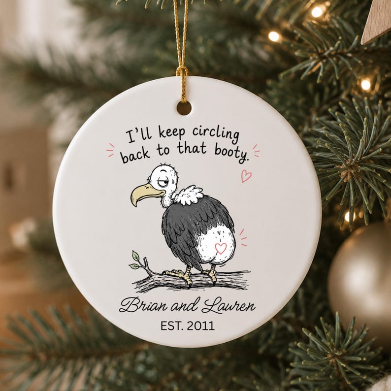 Funny Personalized Couple Ornament | Funny Anniversary Gift | Husband Wife Christmas Ornament | product image 6