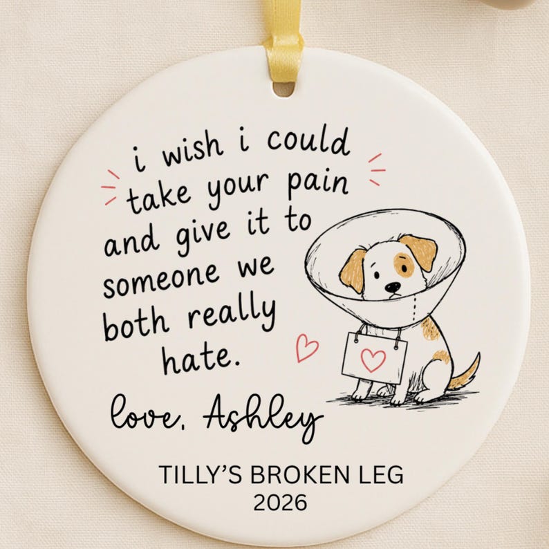 Funny Get Well Gift Personalized | Surgery Recovery Ornament | Thinking of You Gift | Injury Re product image 4