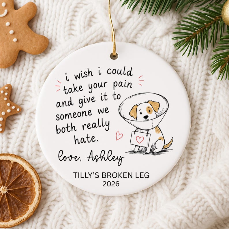 Funny Get Well Gift Personalized | Surgery Recovery Ornament | Thinking of You Gift | Injury Re product image 10