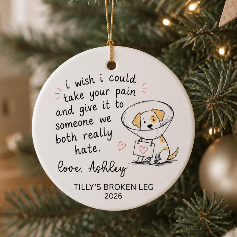 Funny Get Well Gift Personalized | Surgery Recovery Ornament | Thinking of You Gift | Injury Re product image 11
