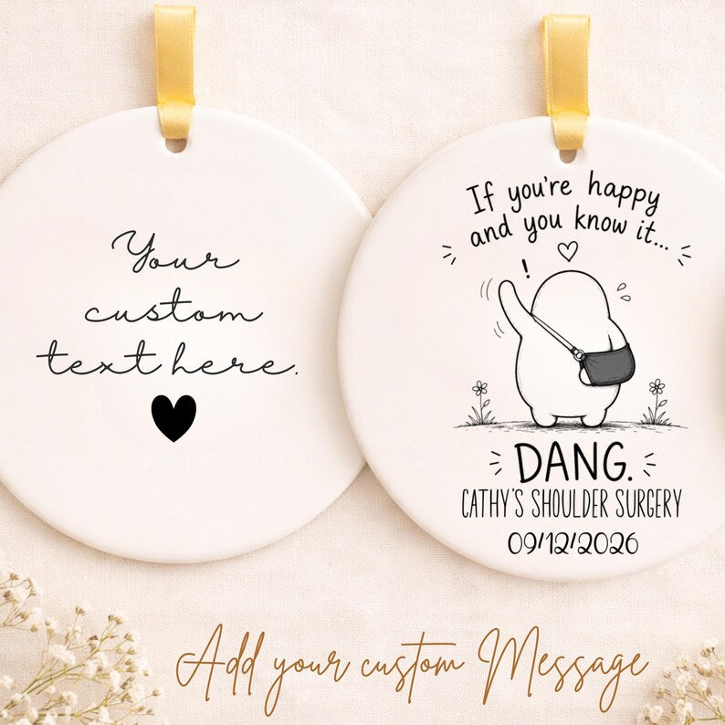 Funny Shoulder Surgery Gift | Personalized Shoulder Recovery Ornament | Rotator Cuff Surgery Gi product image 2