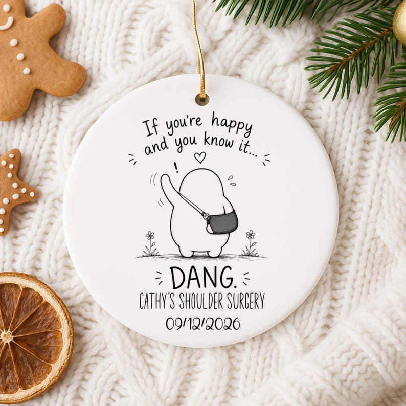 Funny Shoulder Surgery Gift | Personalized Shoulder Recovery Ornament | Rotator Cuff Surgery Gi product image 10