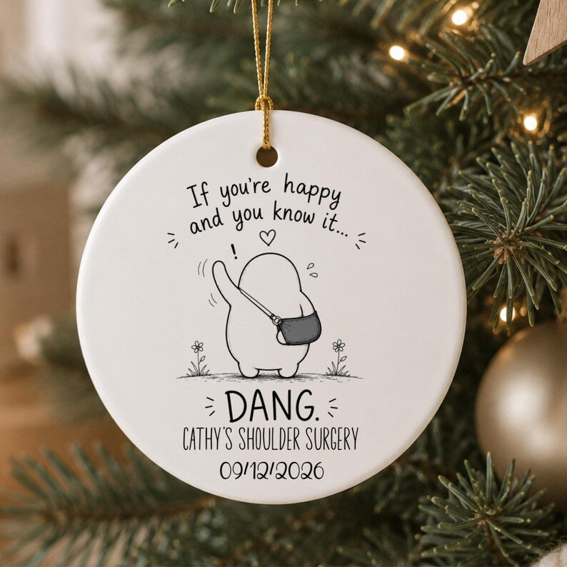 Funny Shoulder Surgery Gift | Personalized Shoulder Recovery Ornament | Rotator Cuff Surgery Gi product image 11