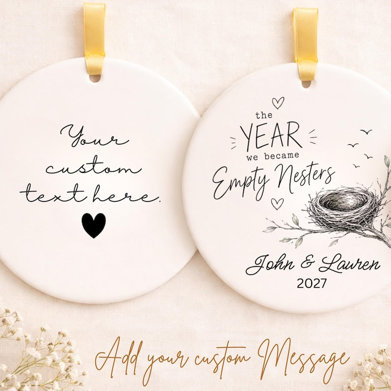 First Christmas Empty Nest Ornament | Personalized Empty Nester Gift | Parents Christmas Keepsa product image 2