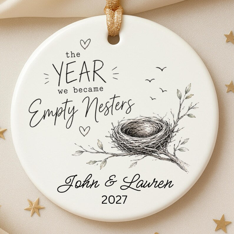 First Christmas Empty Nest Ornament | Personalized Empty Nester Gift | Parents Christmas Keepsa product image 6