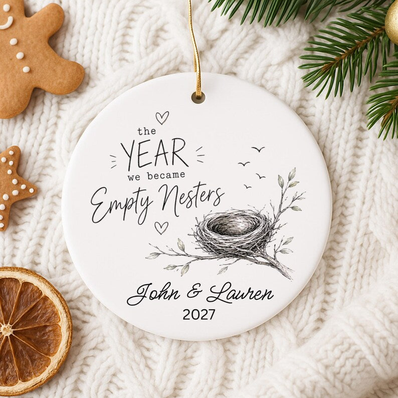 First Christmas Empty Nest Ornament | Personalized Empty Nester Gift | Parents Christmas Keepsa product image 10