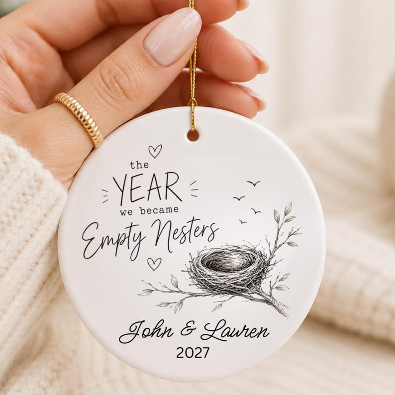 First Christmas Empty Nest Ornament | Personalized Empty Nester Gift | Parents Christmas Keepsa personalized Christmas ornament