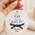 Black Belt Gift Personalized Ornament – Karate Graduation Gift personalized Christmas ornament