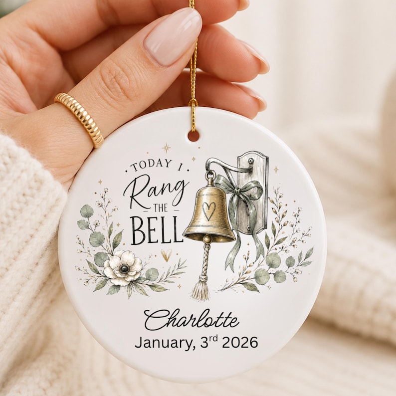 Ring The Bell Ornament Personalized | Chemo Graduation Gift | Cancer Survivor Gift personalized Christmas ornament