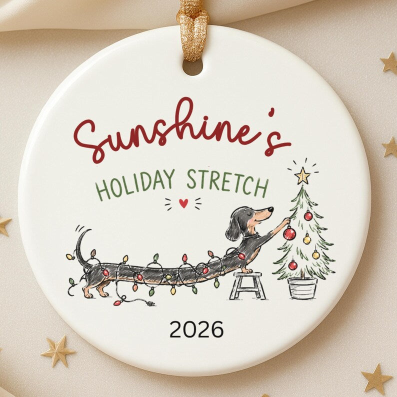 Personalized Dachshund Christmas Ornament – Doodle Wiener Dog Ornament product image 8