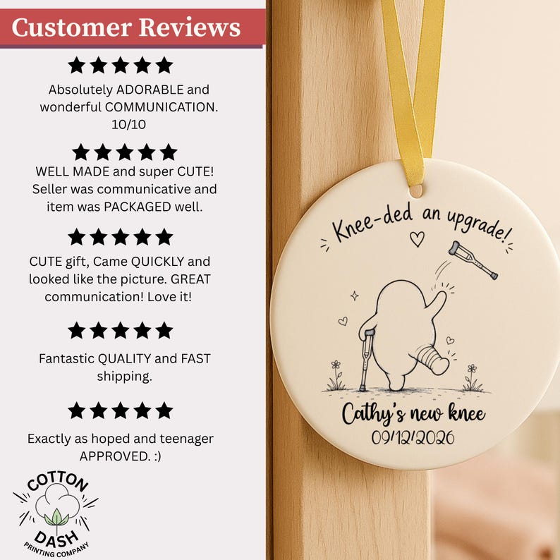 Personalized Knee Surgery Ornament – Knee Replacement Gift product image 12