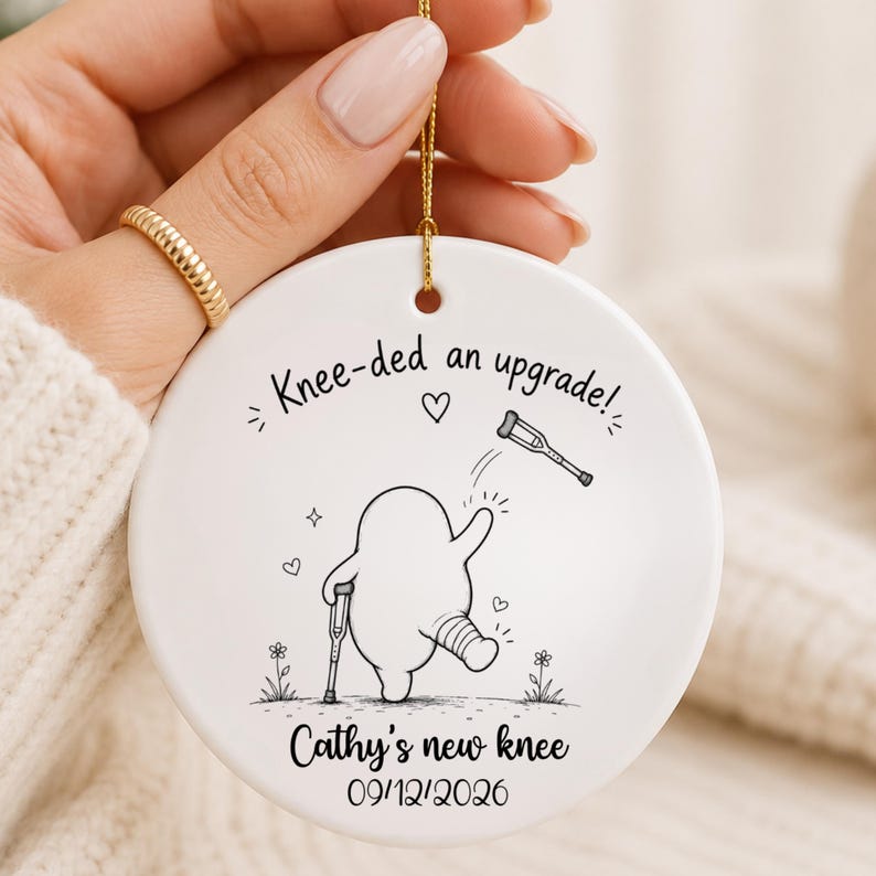 Personalized Knee Surgery Ornament – Knee Replacement Gift personalized Christmas ornament
