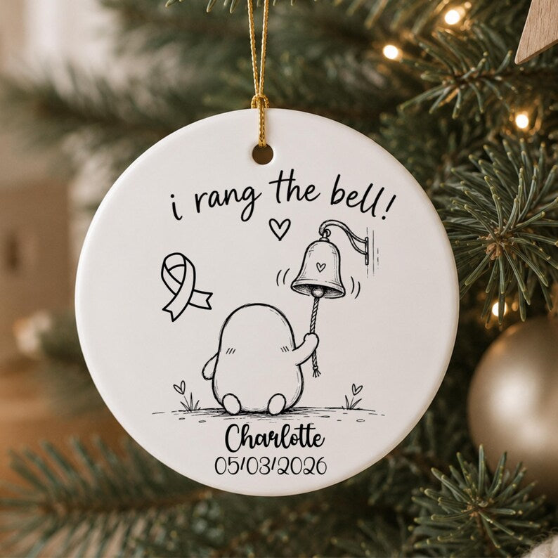 Personalized Ring The Bell Ornament – Cancer Survivor Gift product image 11