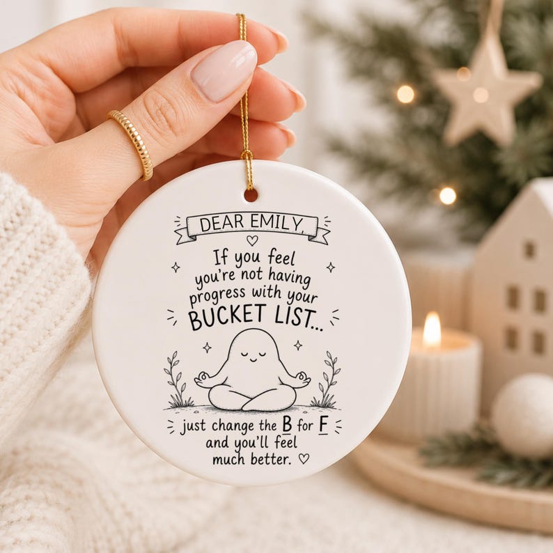 Personalized Funny Bucket List Ornament – Gift for Best Friend product image 7