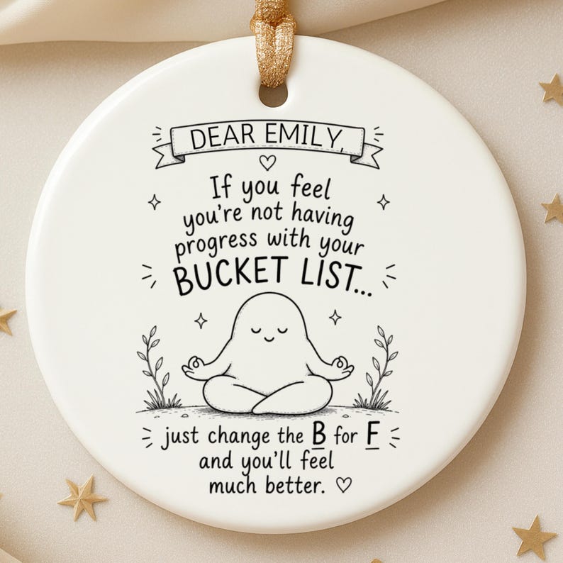 Personalized Funny Bucket List Ornament – Gift for Best Friend product image 9