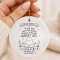 Personalized Funny Bucket List Ornament – Gift for Best Friend personalized Christmas ornament
