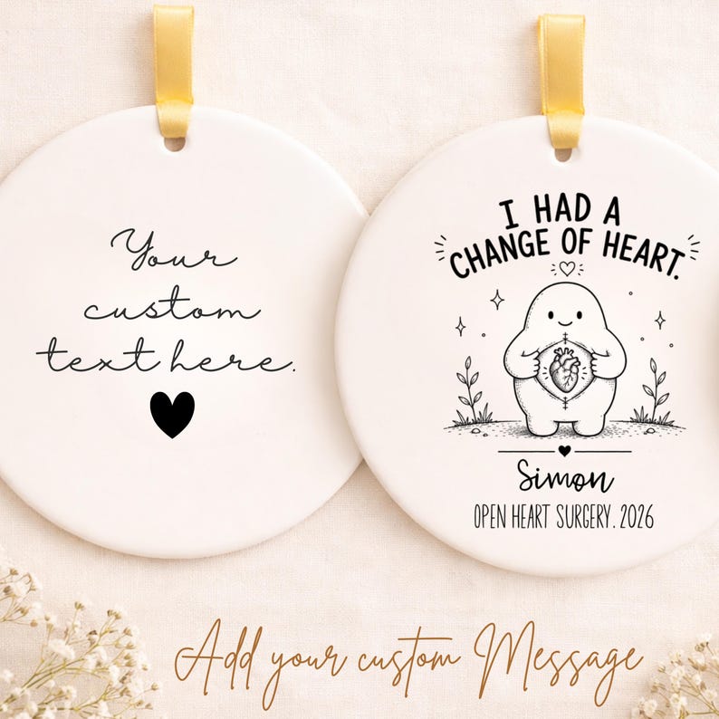 Personalized Open Heart Surgery Ornament – Heart Surgery Gift product image 2