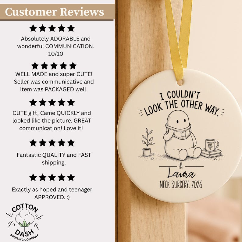 Personalized Neck Surgery Ornament – Neck Surgery Gift product image 12