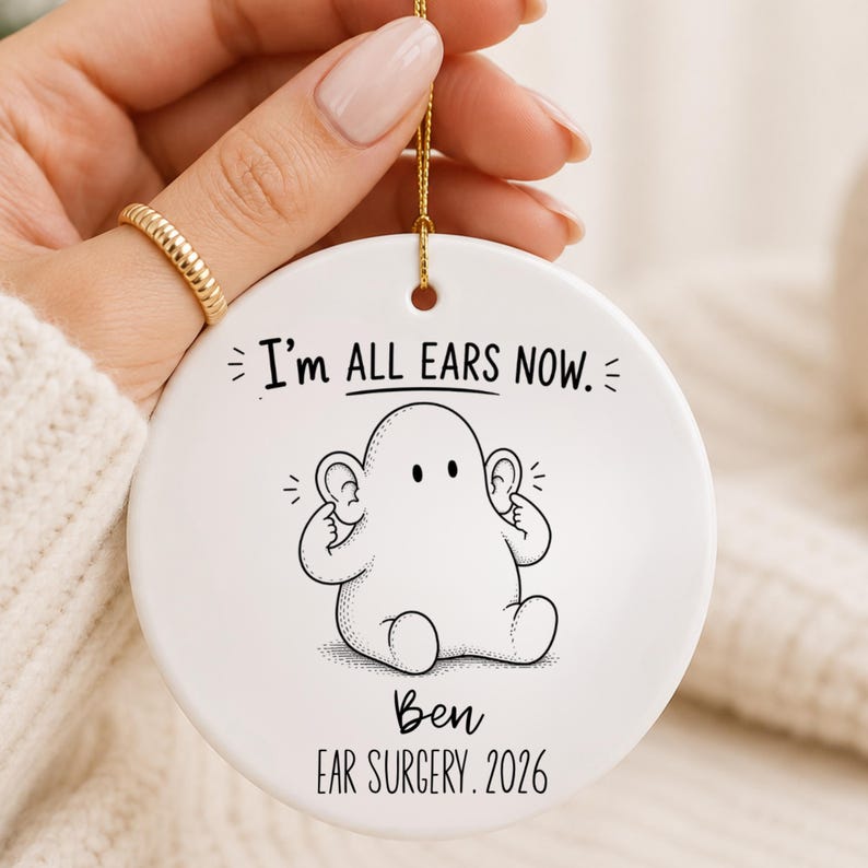 Personalized Ear Surgery Ornament – Ear Surgery Gift personalized Christmas ornament