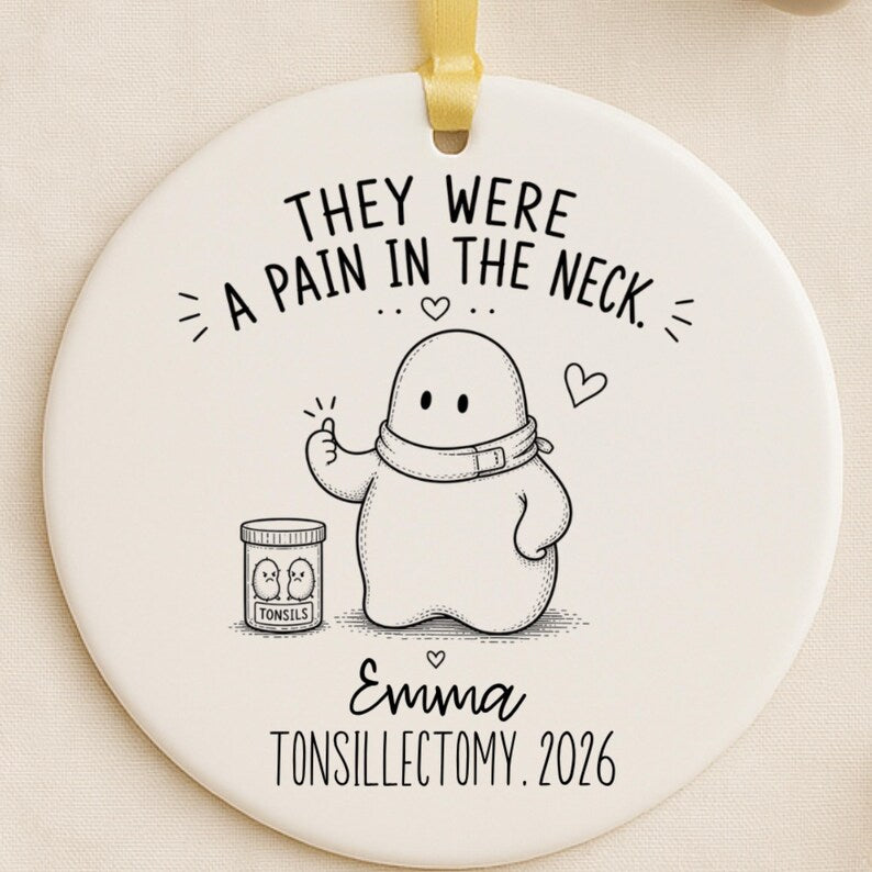 Personalized Tonsillectomy Ornament – Tonsillectomy Gift product image 8