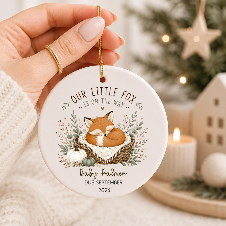 Personalized Baby Announcement Ornament – Pregnancy Announcement Gift product image 6