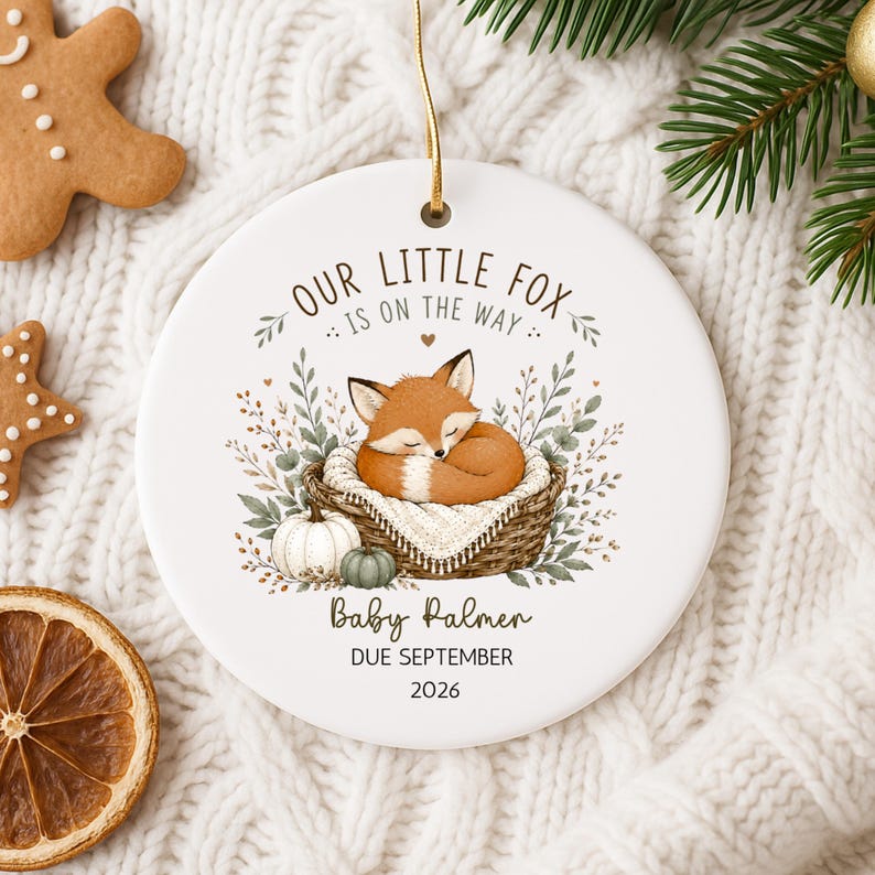 Personalized Baby Announcement Ornament – Pregnancy Announcement Gift product image 10