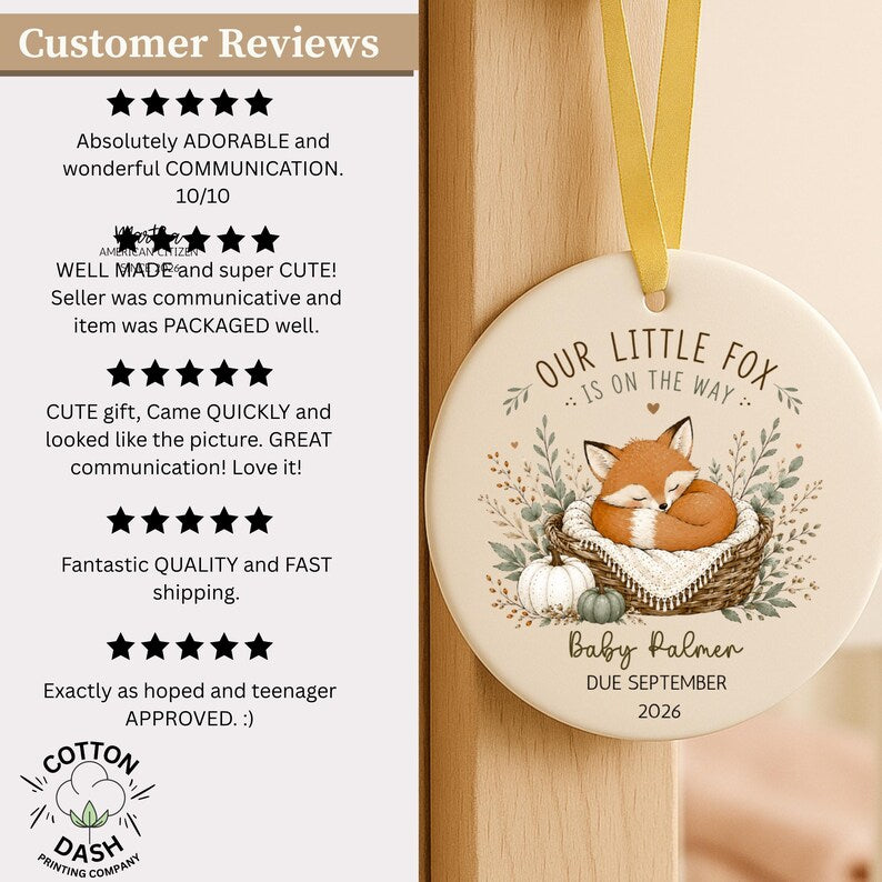 Personalized Baby Announcement Ornament – Pregnancy Announcement Gift product image 12