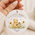 Pregnancy Announcement Ornament – Personalized Baby Reveal Bear Ornament personalized Christmas ornament