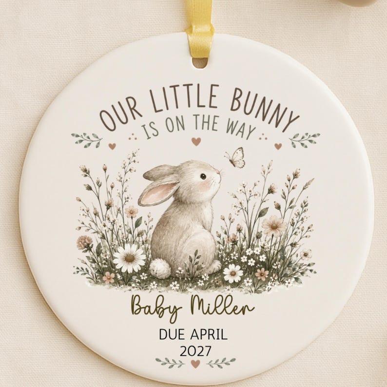 Pregnancy Announcement Ornament – Easter Pregnancy Reveal product image 6