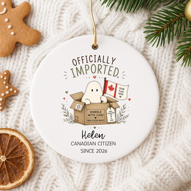 Personalized Canadian Citizenship Ornament – New Citizen Gift product image 10