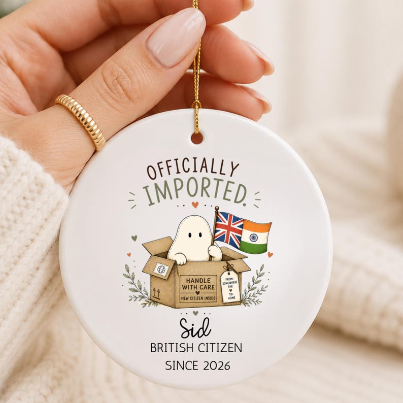 British Citizenship Ornament – Personalized UK Citizenship Gift product image 11