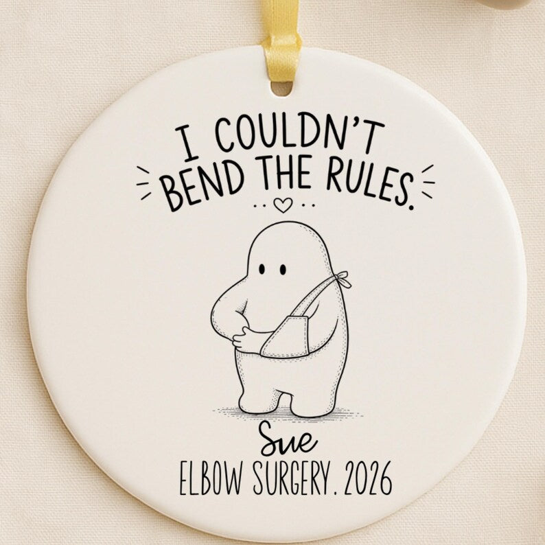 Funny Elbow Surgery Ornament – Personalized Elbow Replacement Gift product image 8
