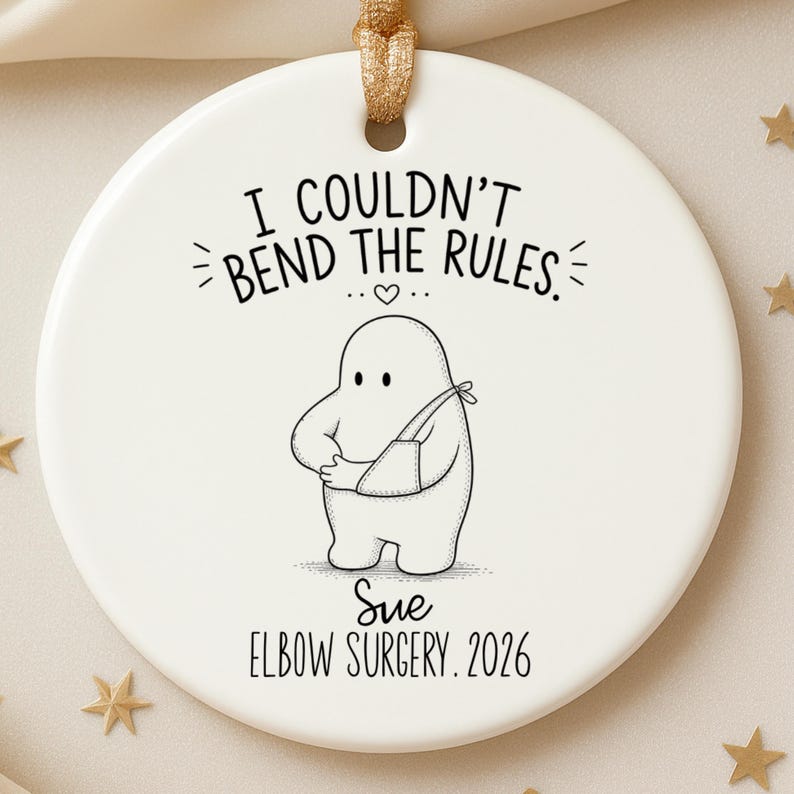 Funny Elbow Surgery Ornament – Personalized Elbow Replacement Gift product image 4