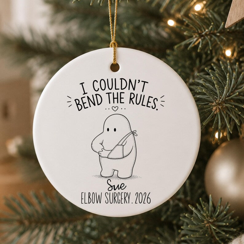 Funny Elbow Surgery Ornament – Personalized Elbow Replacement Gift product image 11