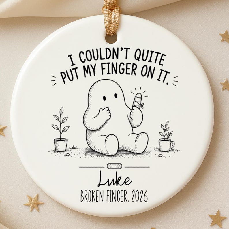Personalized Broken Finger Ornament – Broken Finger Gift product image 4