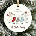 Personalized Family Name Ceramic Xmas Tree Bauble Ornament personalized acrylic Christmas ornament