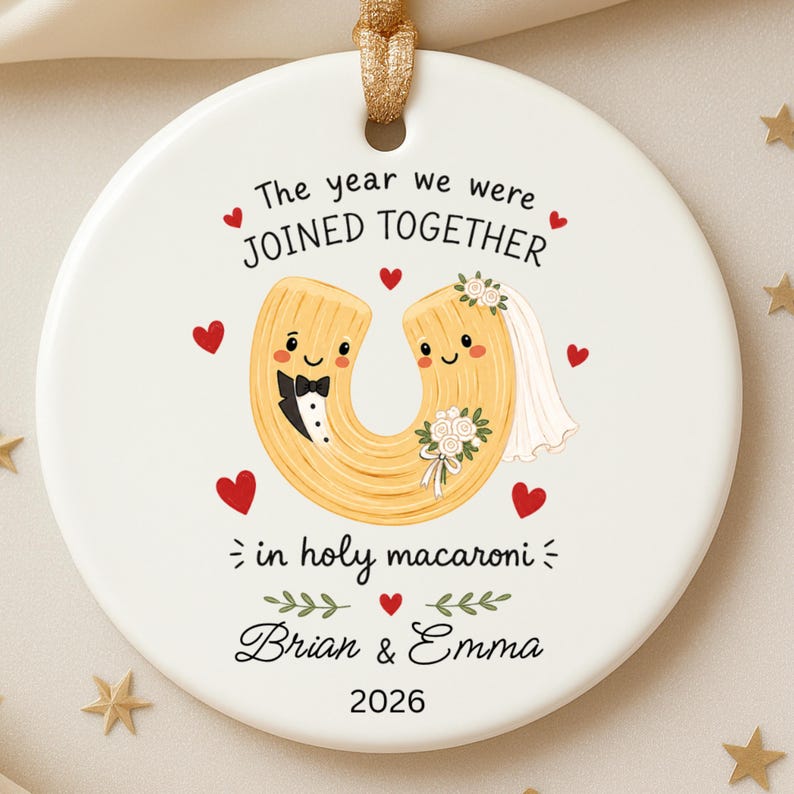 Custom Couple Wedding Gift | Personalized Newlywed Keepsake Wedding Day | First Christmas Marri product image 8