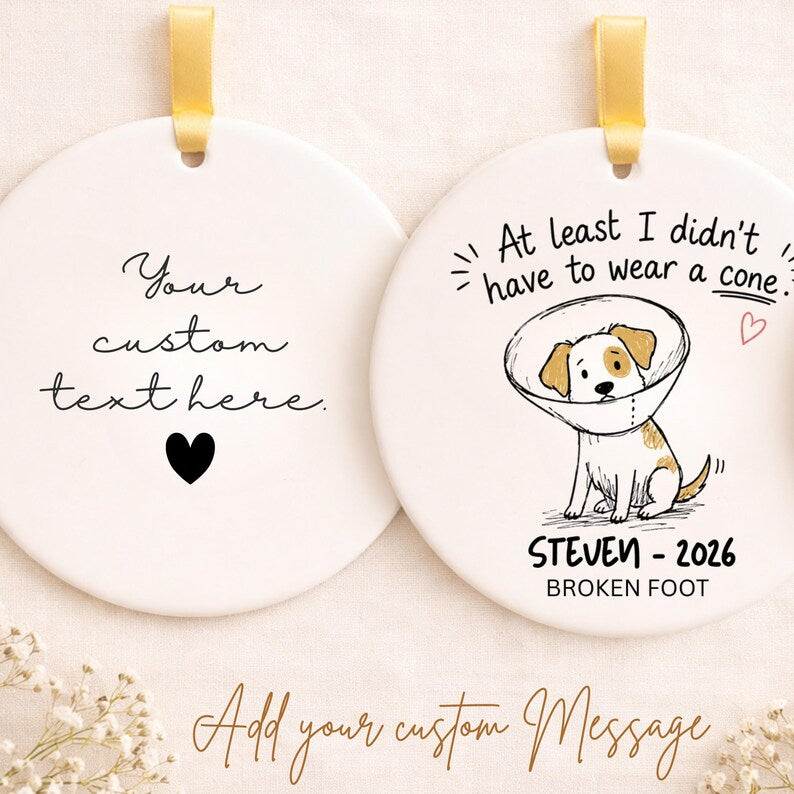 Funny Surgery Recovery Ornament Personalized | Surgery Gift for Dog Lover | Injury Recovery Gif product image 6