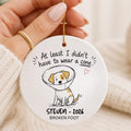 Funny Surgery Recovery Ornament Personalized | Surgery Gift for Dog Lover | Injury Recovery Gif personalized Christmas ornament