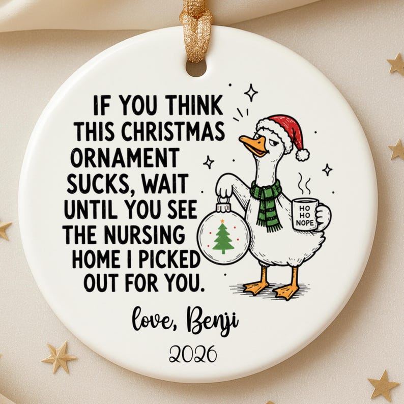 Funny Christmas Gift for Mom or Dad | Personalized Gag Ornament for Parents | Funny Family Chri product image 7