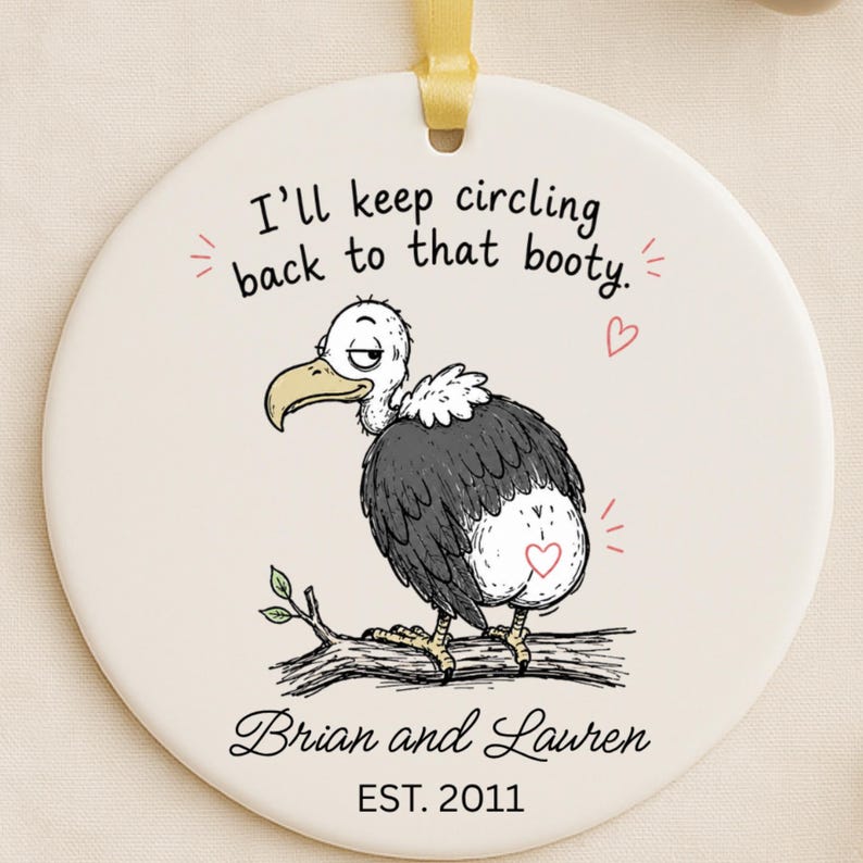 Funny Personalized Couple Ornament | Funny Anniversary Gift | Husband Wife Christmas Ornament | product image 4