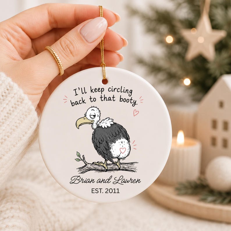 Funny Personalized Couple Ornament | Funny Anniversary Gift | Husband Wife Christmas Ornament | product image 10