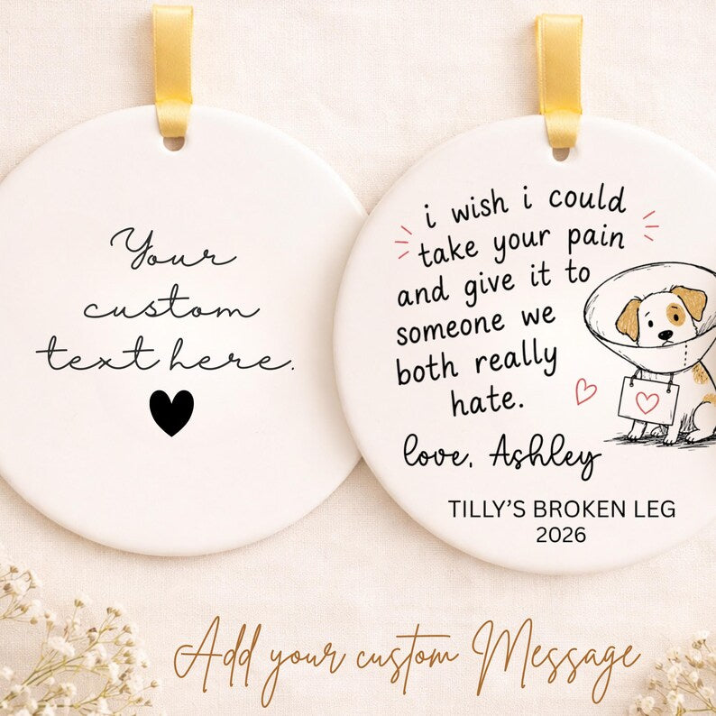 Funny Get Well Gift Personalized | Surgery Recovery Ornament | Thinking of You Gift | Injury Re product image 2