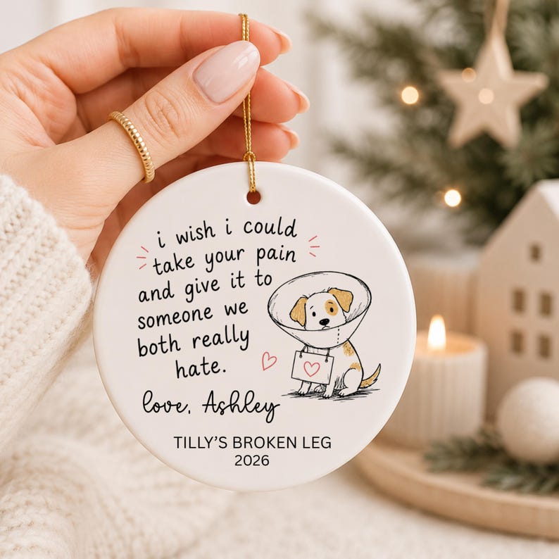Funny Get Well Gift Personalized | Surgery Recovery Ornament | Thinking of You Gift | Injury Re product image 6