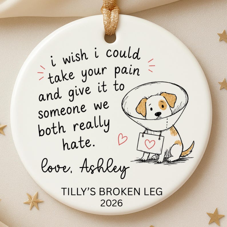 Funny Get Well Gift Personalized | Surgery Recovery Ornament | Thinking of You Gift | Injury Re product image 8