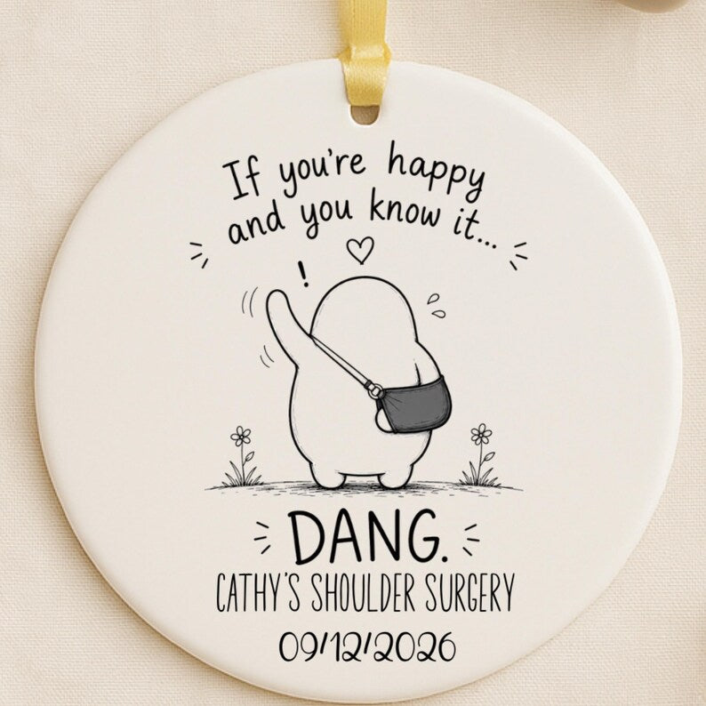 Funny Shoulder Surgery Gift | Personalized Shoulder Recovery Ornament | Rotator Cuff Surgery Gi product image 6