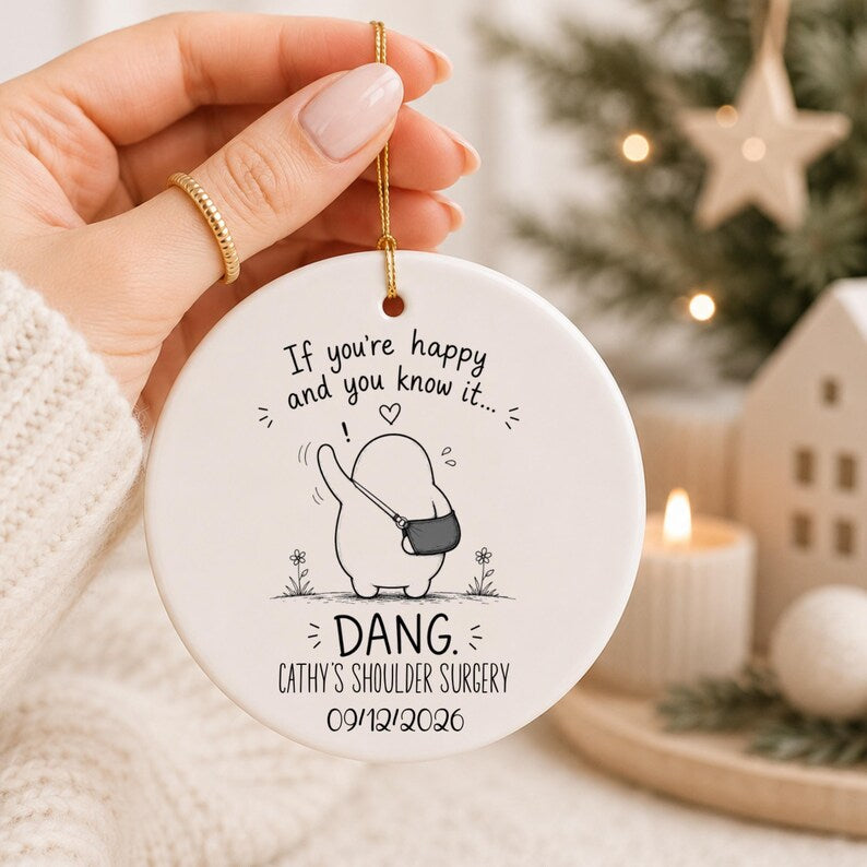 Funny Shoulder Surgery Gift | Personalized Shoulder Recovery Ornament | Rotator Cuff Surgery Gi product image 8