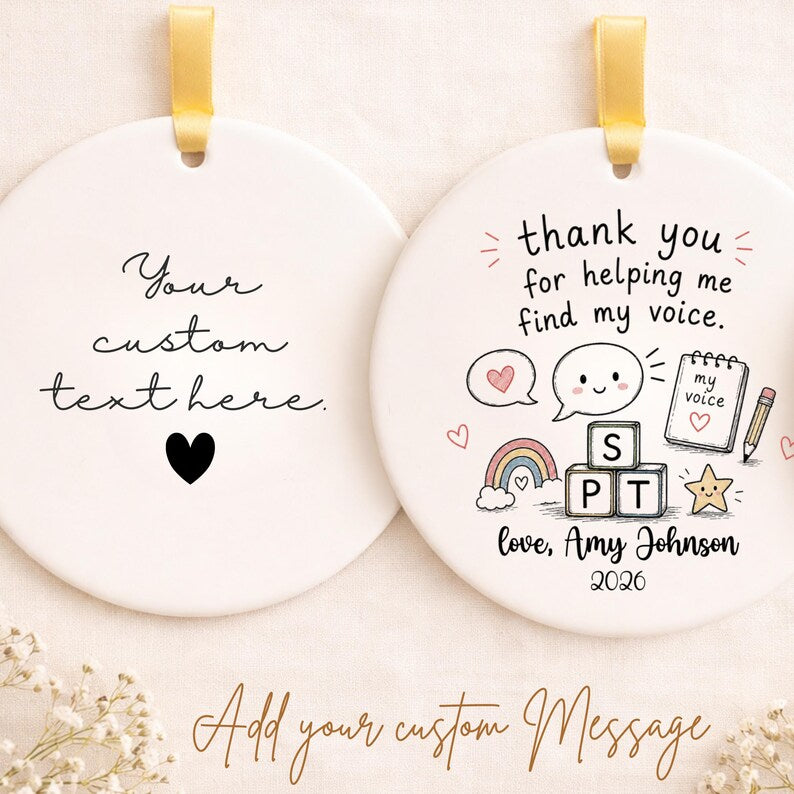 Speech Therapist Gift Personalized | Thank You Speech Therapist Ornament | SLP Christmas Gift | product image 2