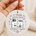 1st Anniversary Ornament Personalized – Funny Paper Anniversary Gift personalized Christmas ornament