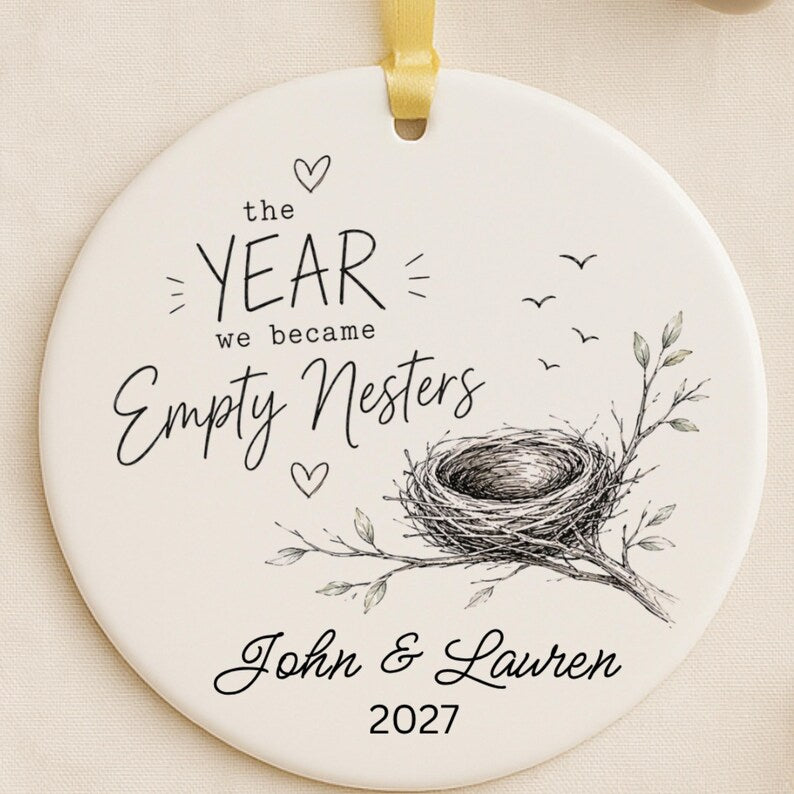 First Christmas Empty Nest Ornament | Personalized Empty Nester Gift | Parents Christmas Keepsa product image 4